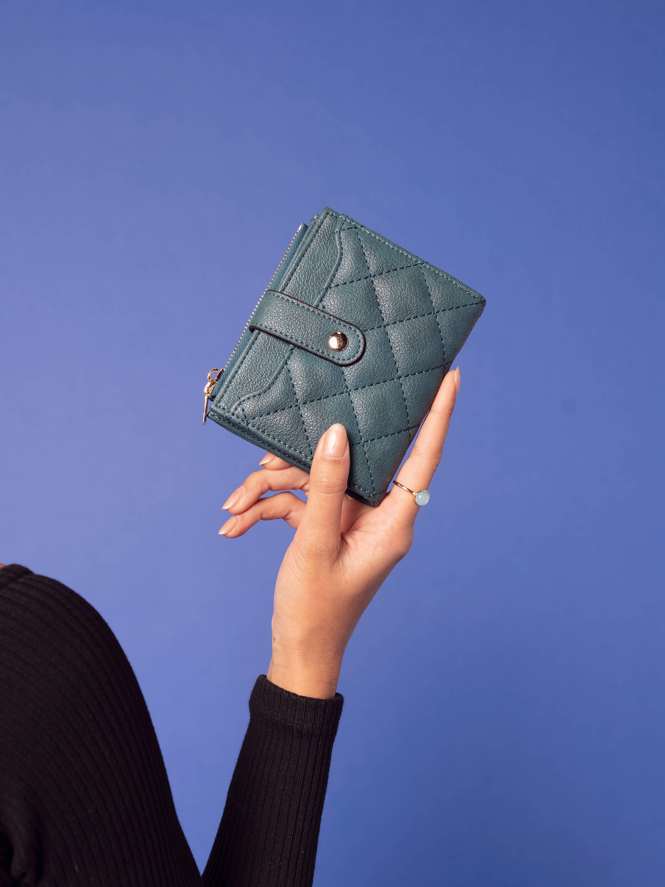 Melody Quilted Wallet – Tru Blue
