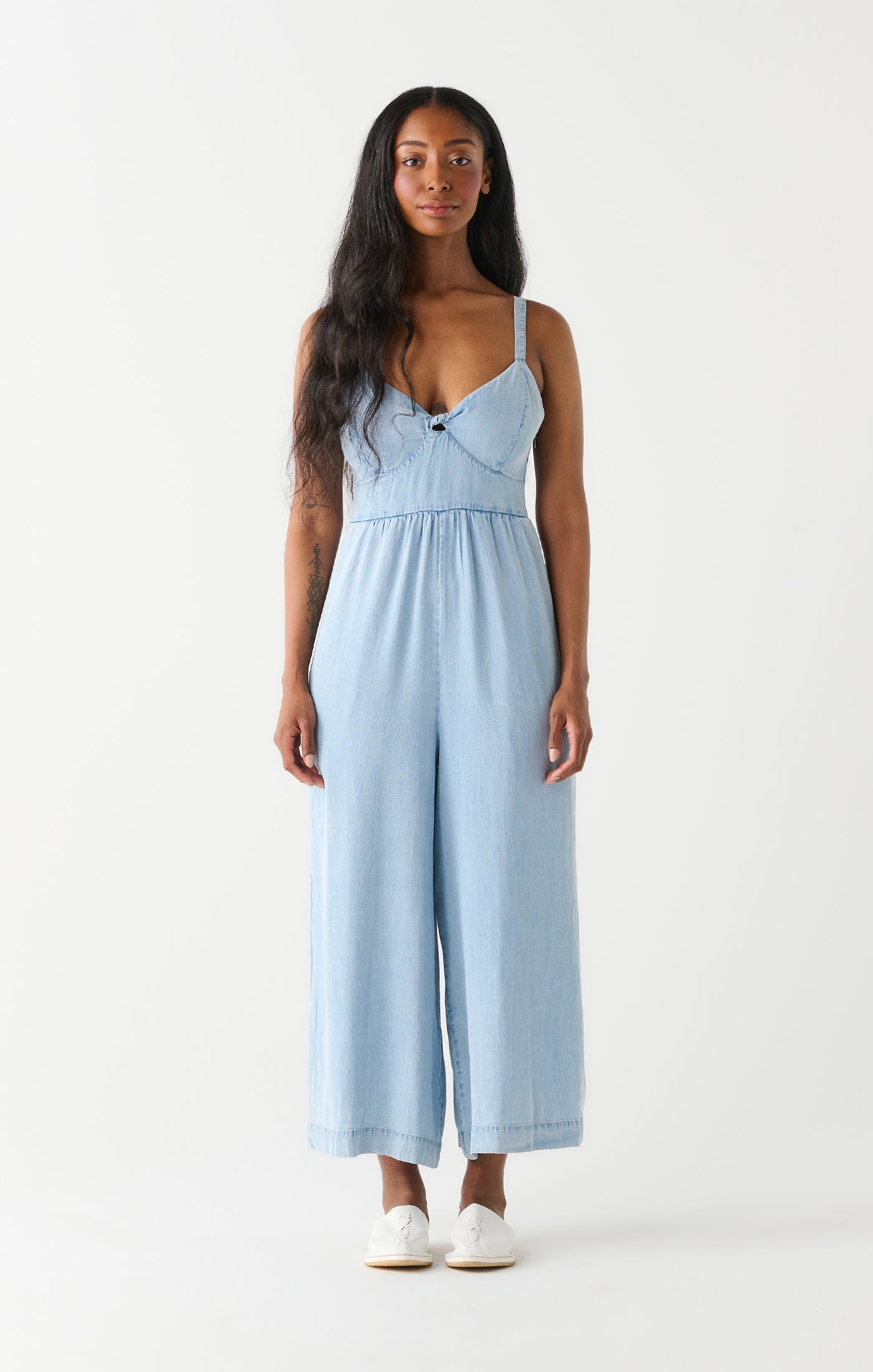 Tencel chambray jumpsuit - Tru Blue Boutique
