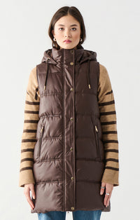 Deep Brown puffer vest - Tru Blue Boutique