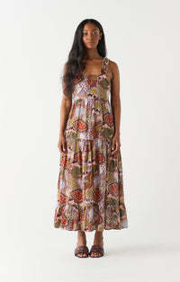 Tiered Paisley Dress - Tru Blue Boutique