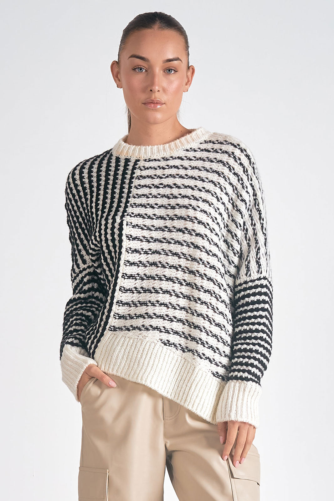 Asymetrical Stripe Sweater