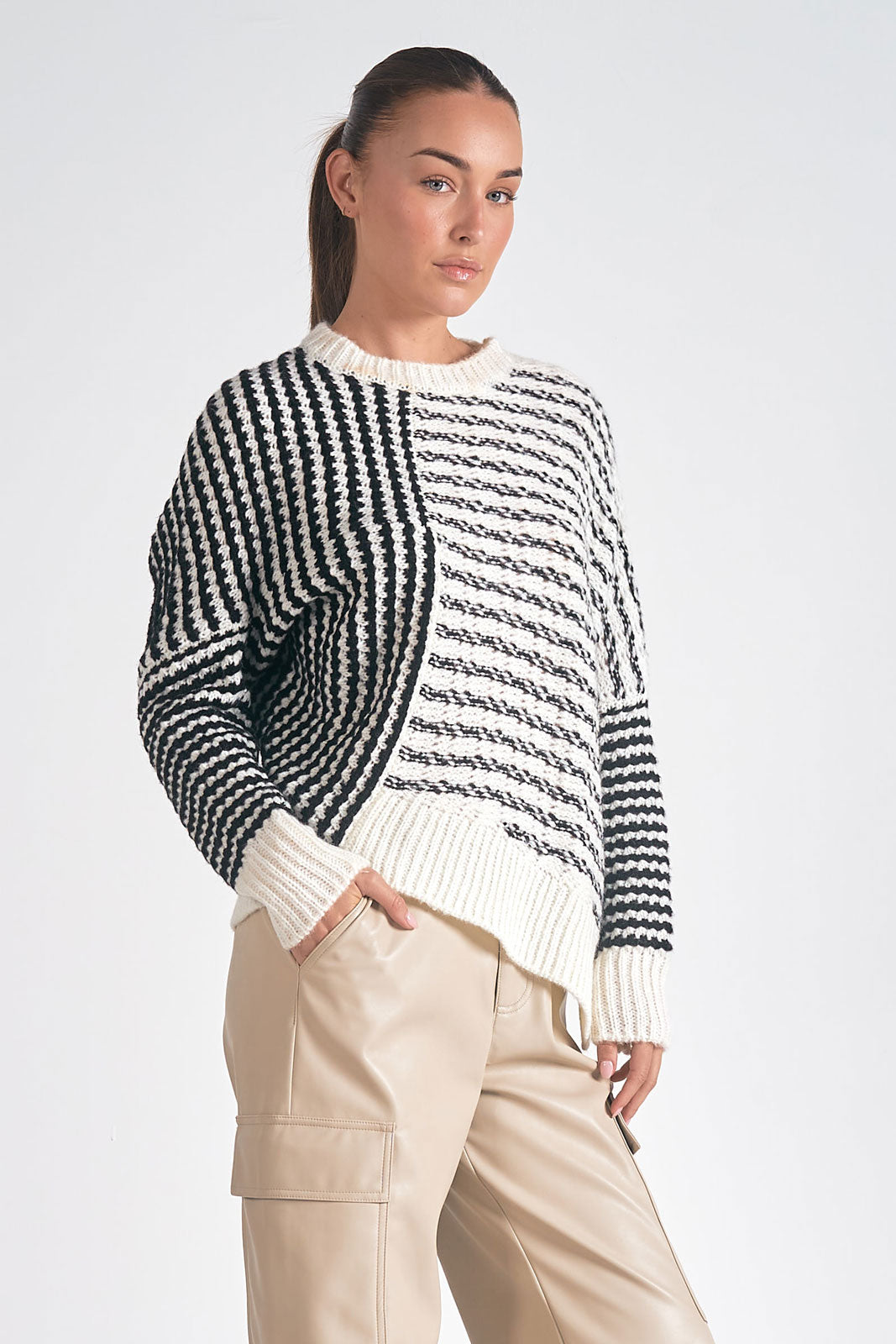 Asymetrical Stripe Sweater