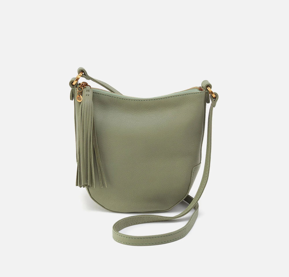 Pebbled leather crossbody in watercress green - Tru Blue Boutique