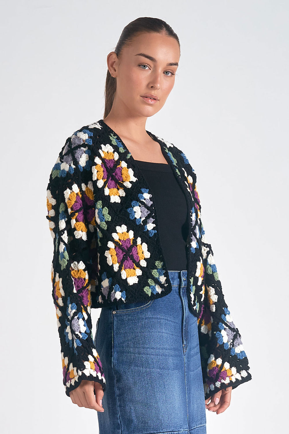 Crochet Flower Cardigan