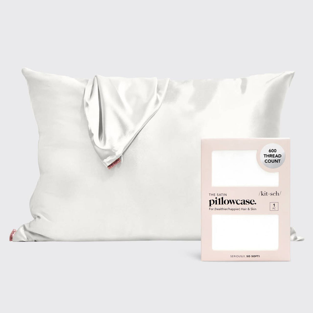 Ivory atin Pillowcase - Tru Blue Boutiqe