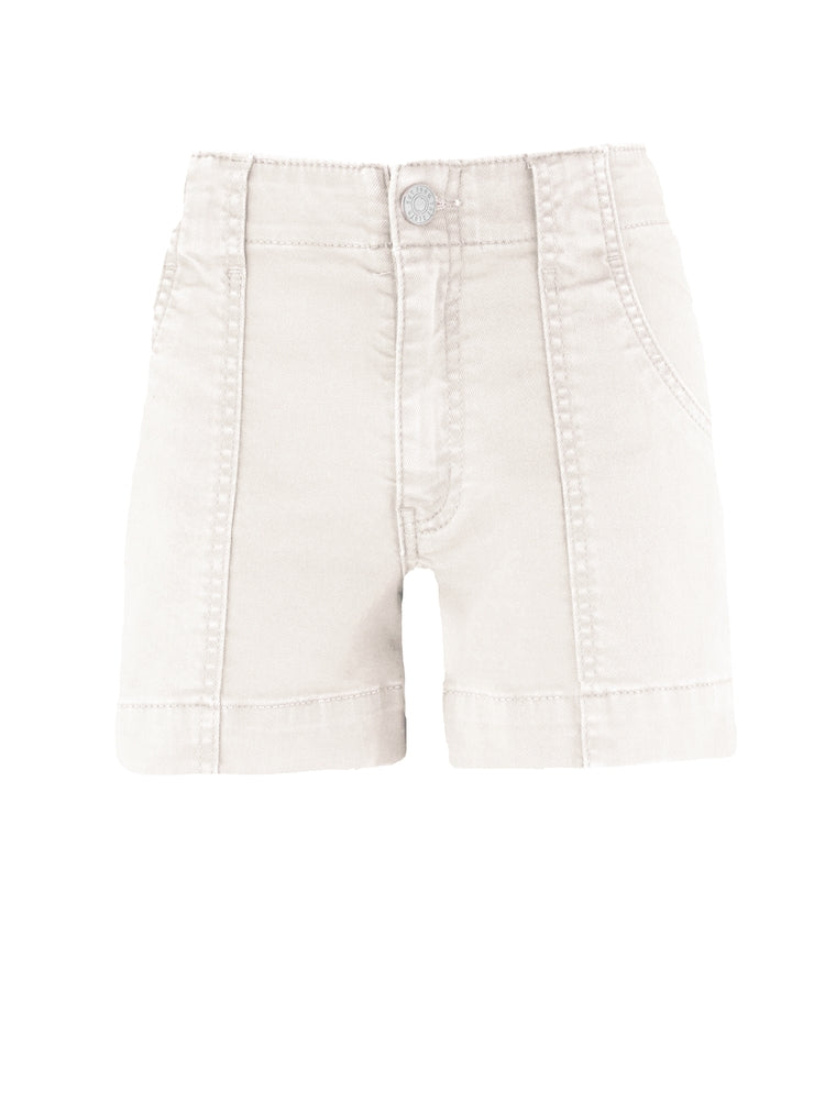 Ecru or off white short with kangaroo pockets - Tru Blue Boutique