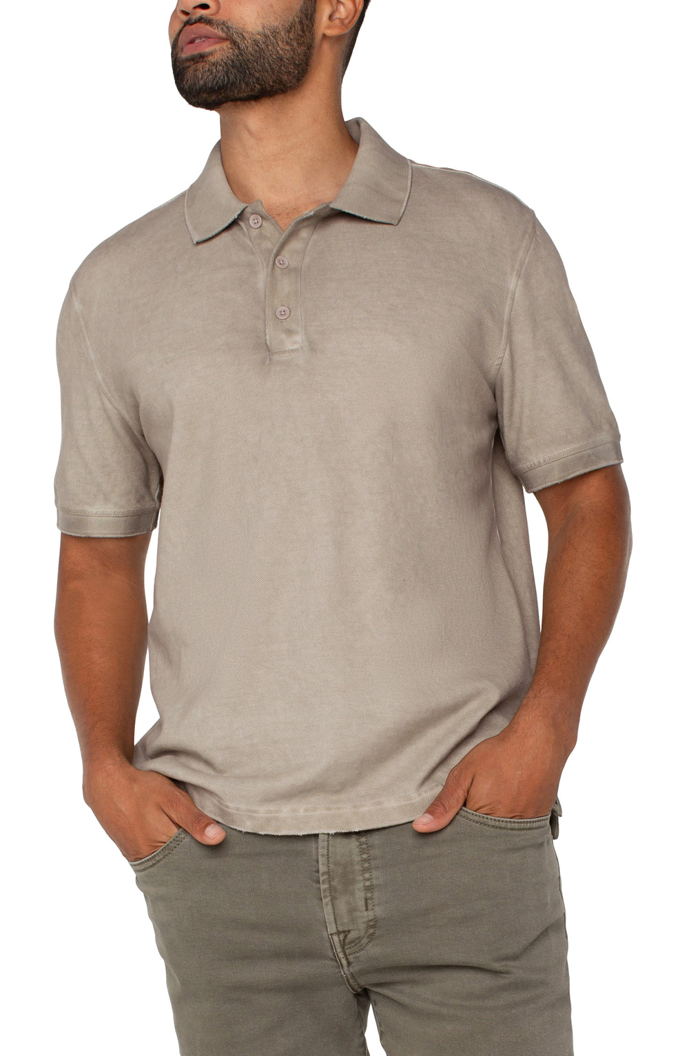 Beige or barley polo shirt - Tru Blue Boutique