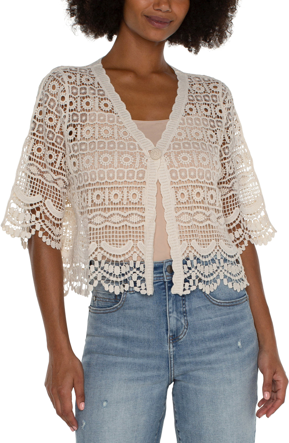 Antique ivory lace bolero - Tru Blue Boutique