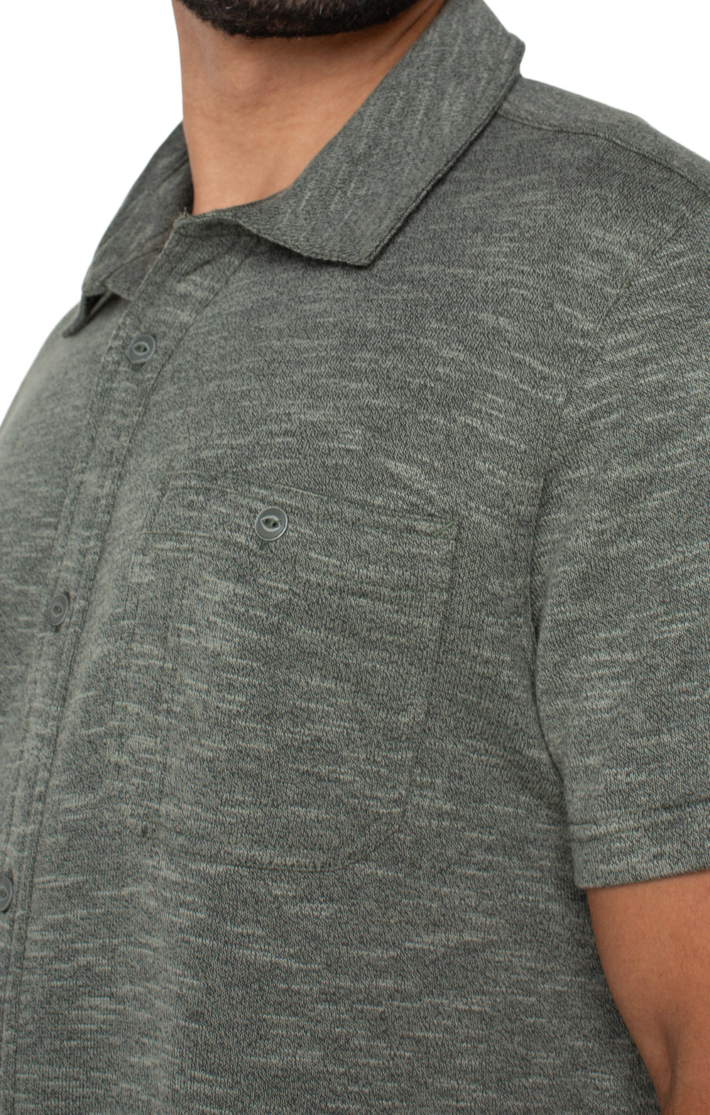 Sage Button Front Shirt