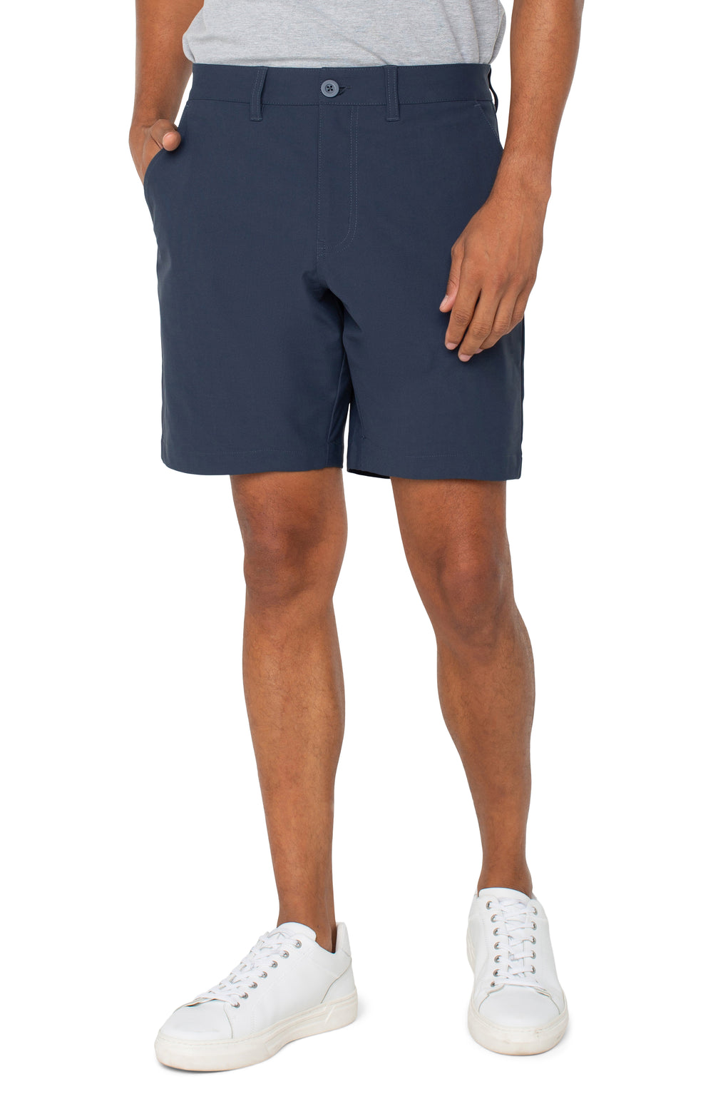 Navy blue trouser short - tech fabric - Tru Blue Boutique