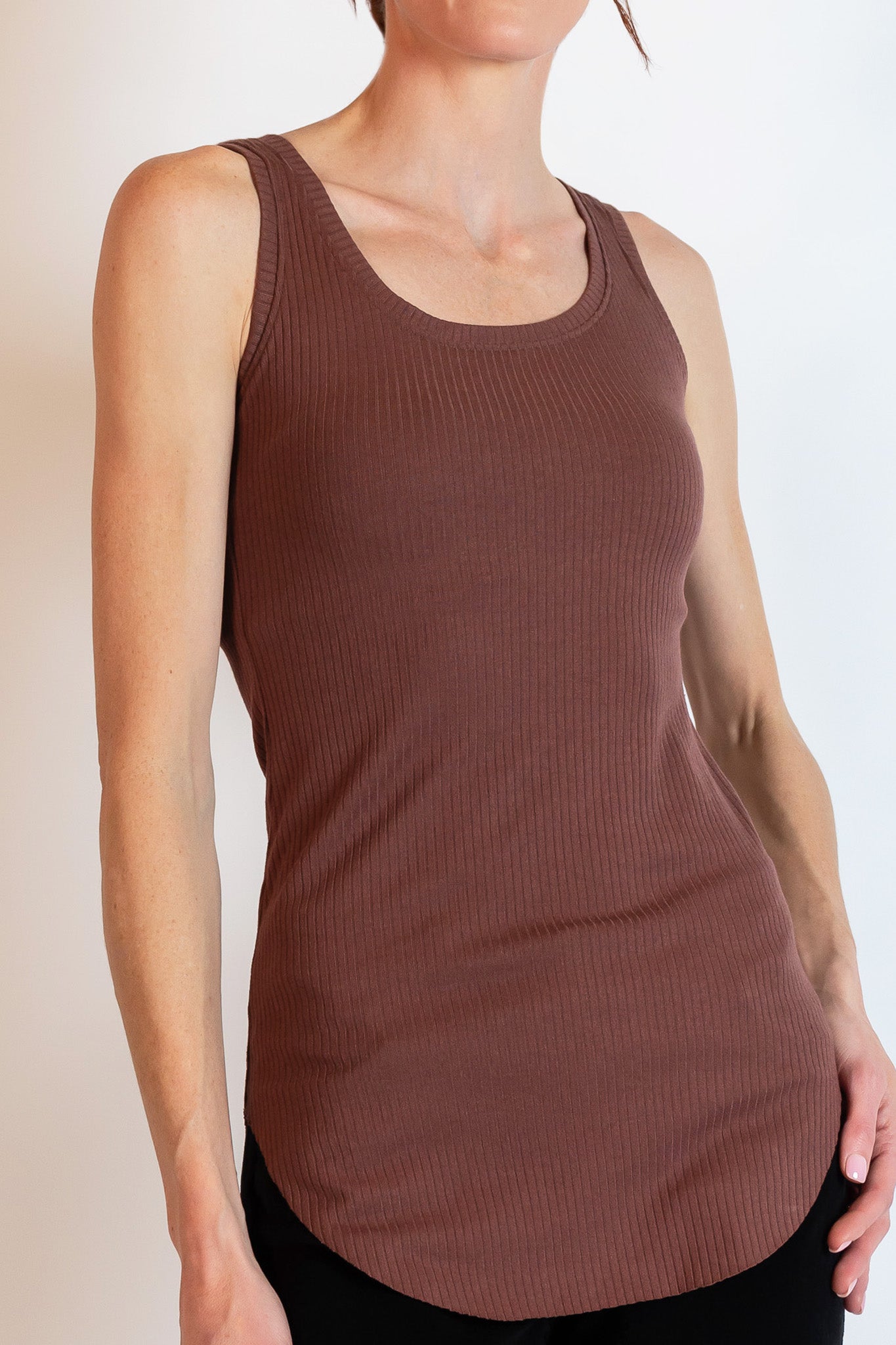 Hedy Tunic tank in brick red - Tru Blue Boutique