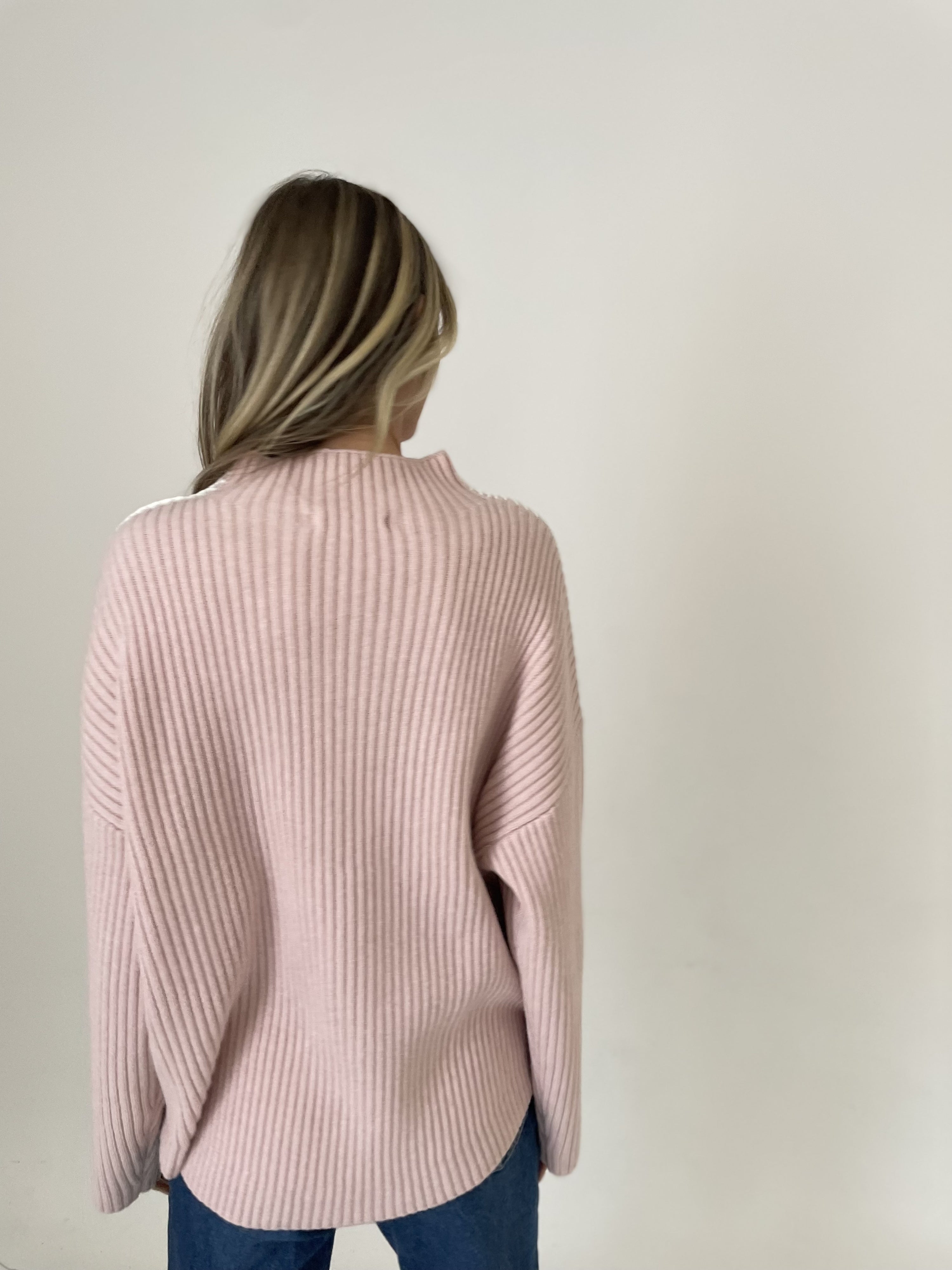 Pink Funnelneck Sweater