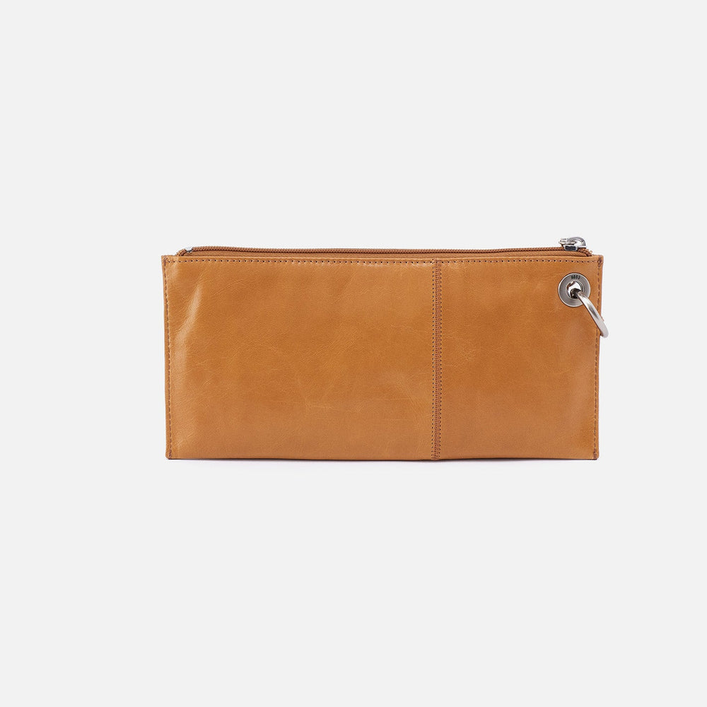 Polished natural leather wristlet wallet - Tru Blue Boutique