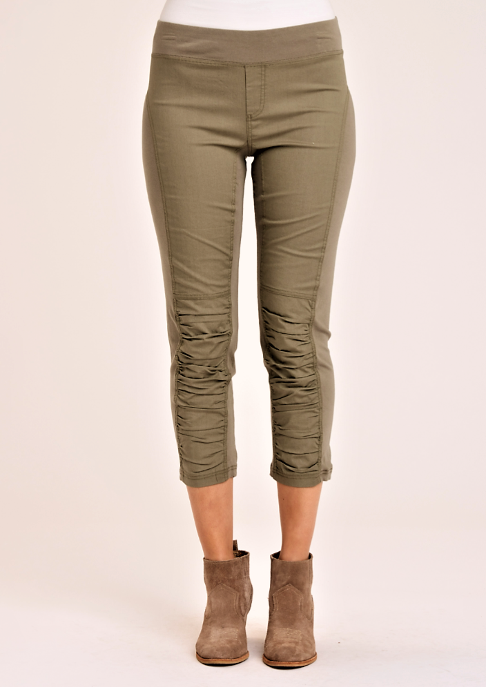 XCVI Wearables Jetter cropped legging with ruched legs in Hillside at Tru Blue Boutique