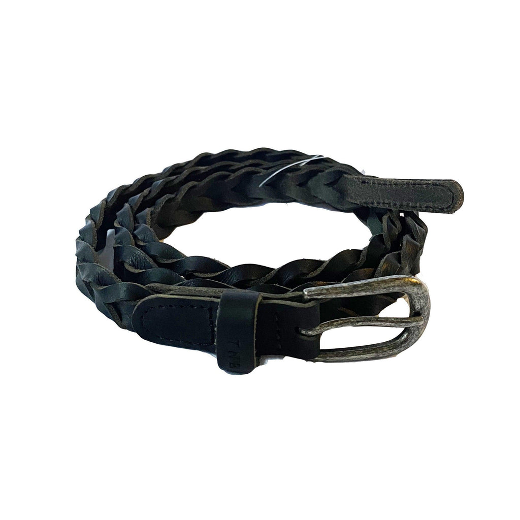 Leather Braided Belt - Tru Blue